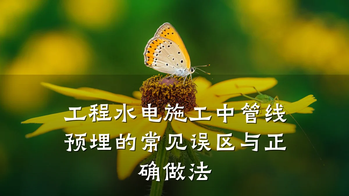 工程水电施工中管线预埋的常见误区与正确做法