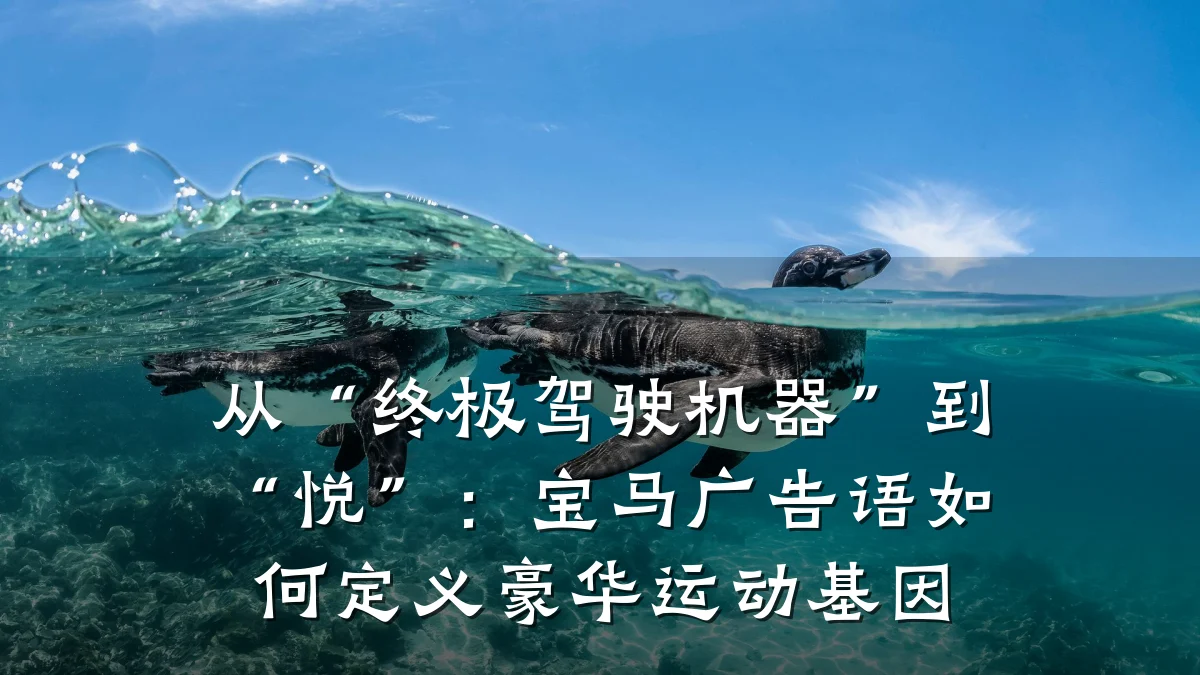 从“终极驾驶机器”到“悦”:宝马广告语如何定义豪华运动基因