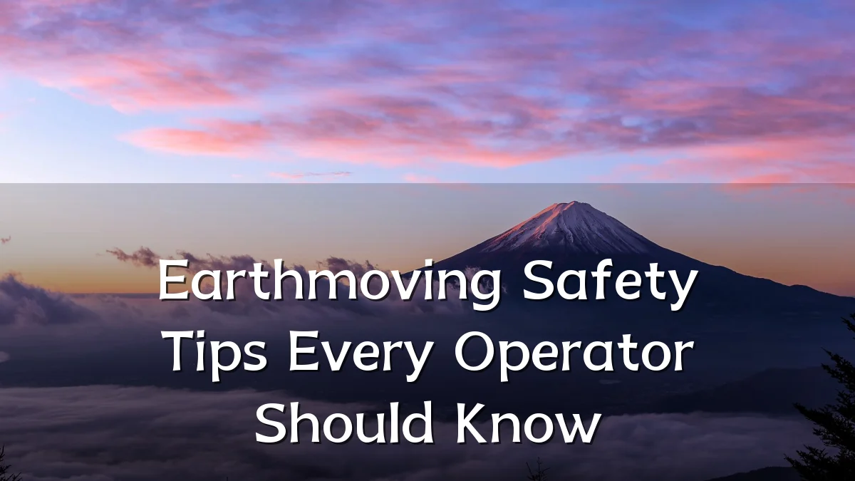 Earthmoving Safety Tips Every Operator Should Know