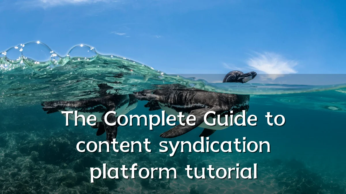 The Complete Guide to content syndication platform tutorial