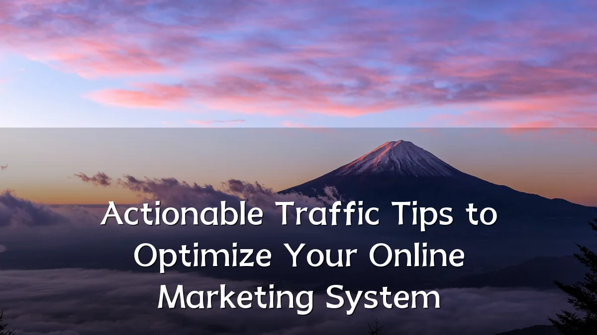 Actionable Traffic Tips to Optimize Your Online Marketing System