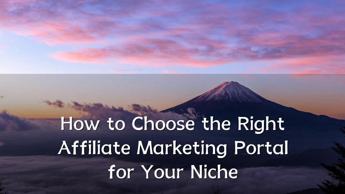 How to Choose the Right Affiliate Marketing Portal for Your Niche