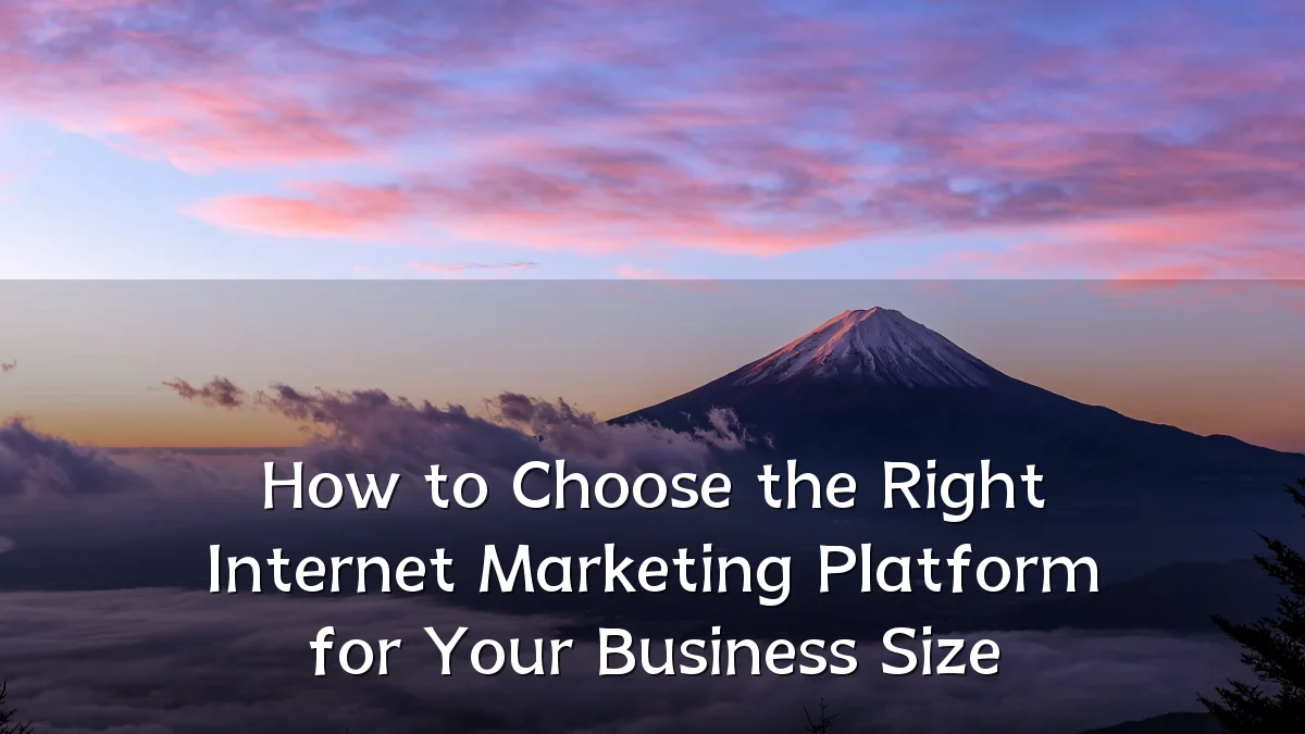 How to Choose the Right Internet Marketing Platform for Your Business Size