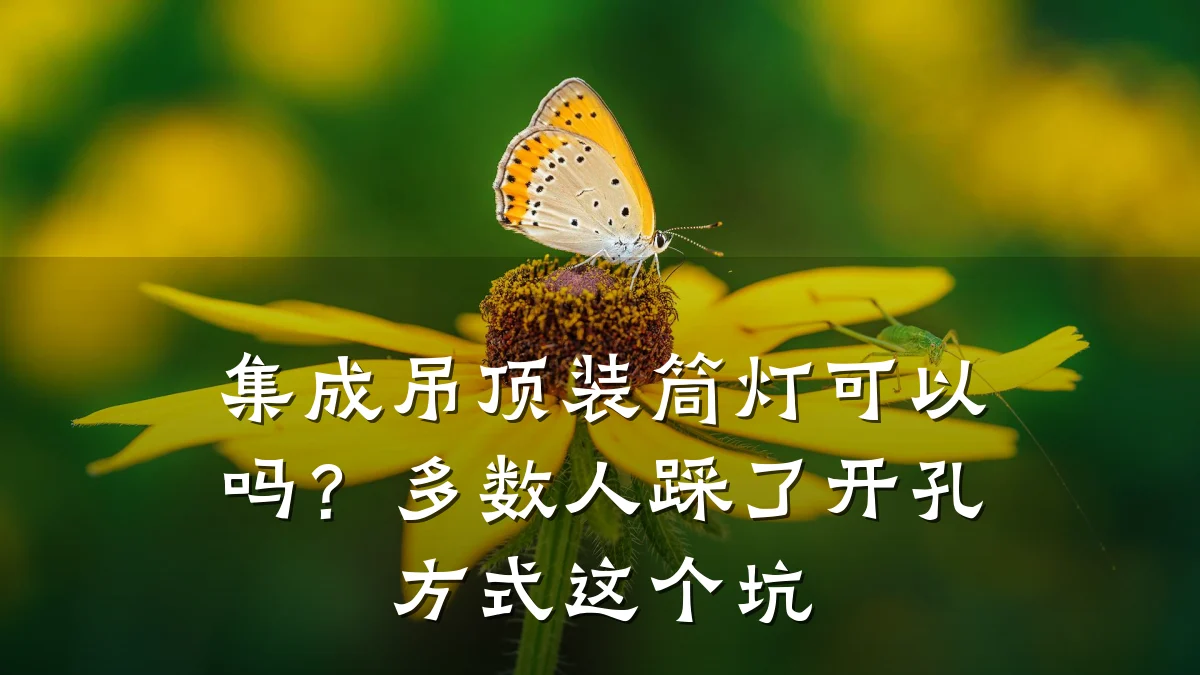 集成吊顶装筒灯可以吗?多数人踩了开孔方式这个坑