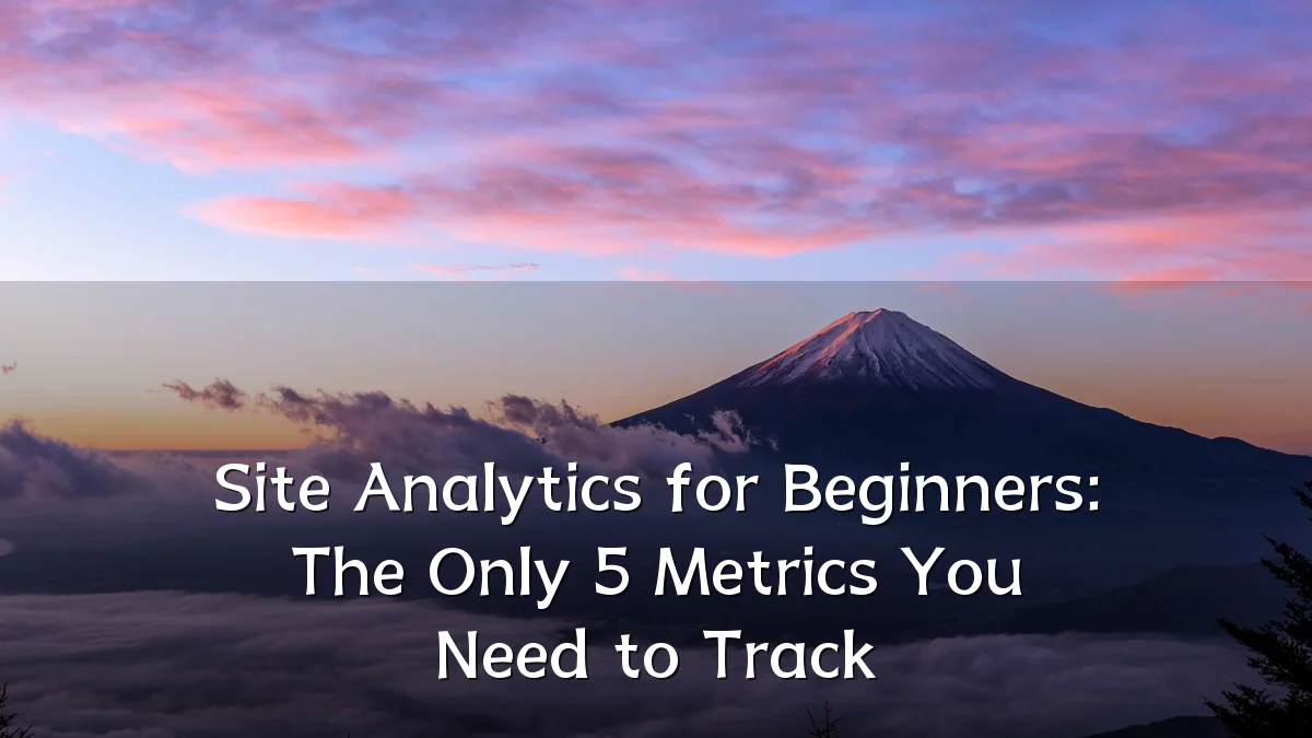 Site Analytics for Beginners: The Only 5 Metrics You Need to Track