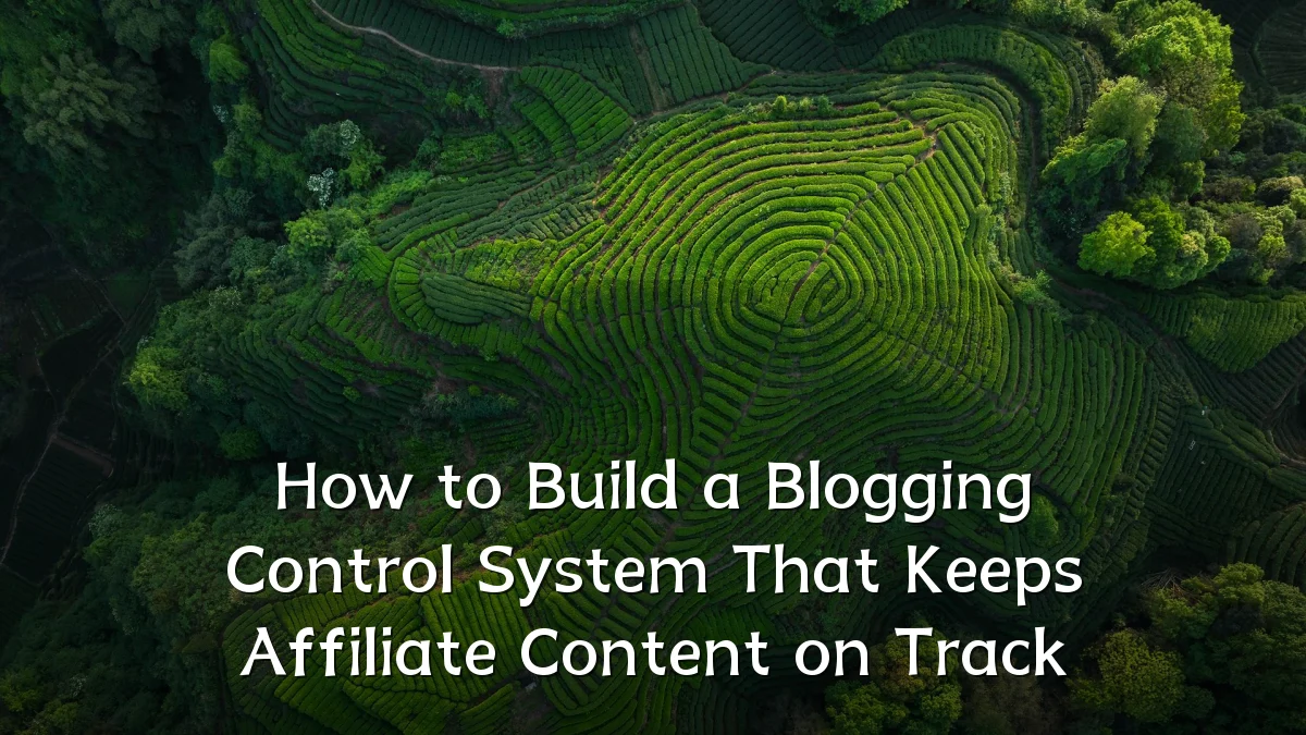 How to Build a Blogging Control System That Keeps Affiliate Content on Track