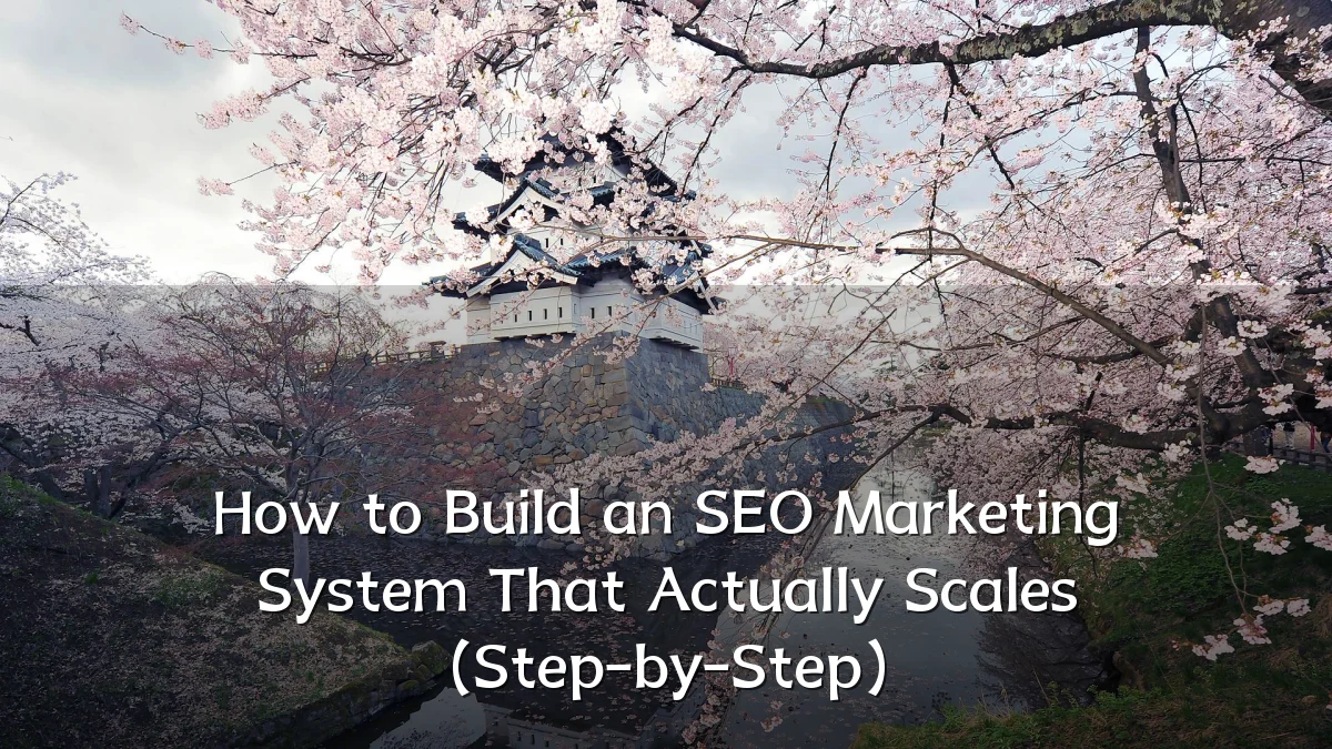 How to Build an SEO Marketing System That Actually Scales (Step-by-Step)