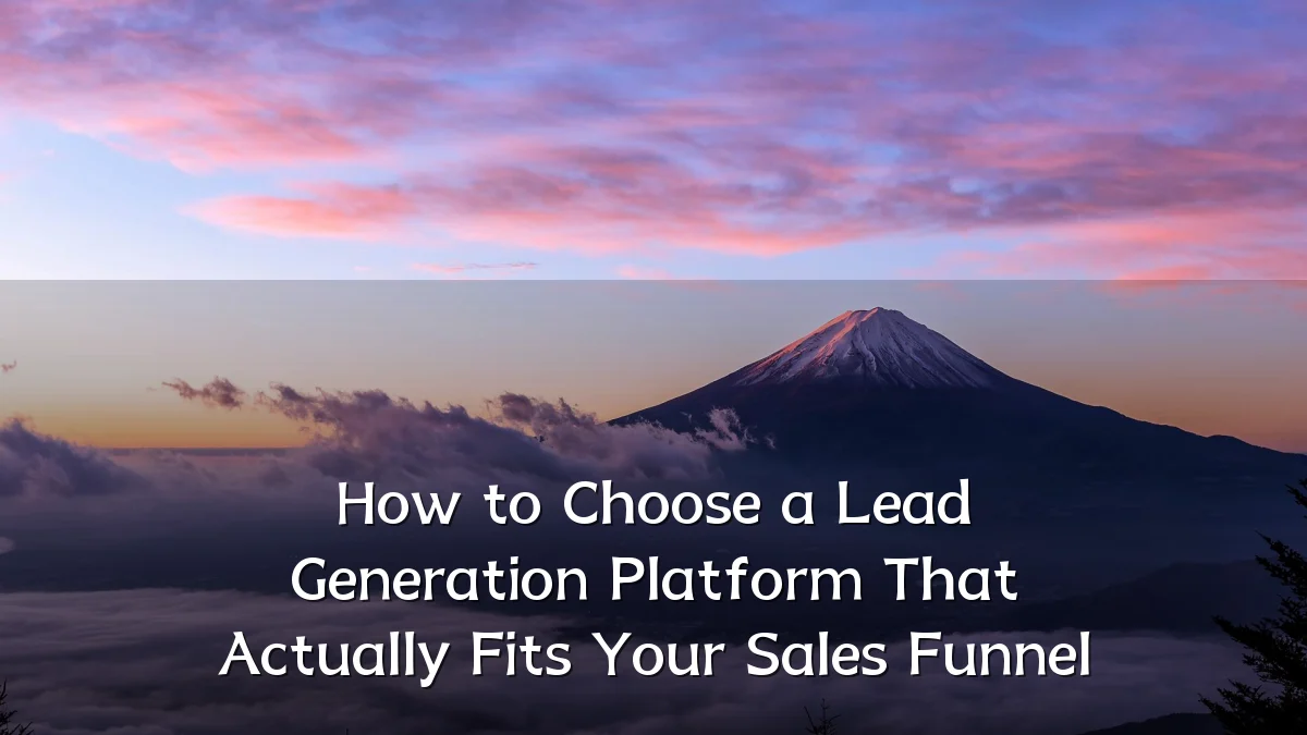 How to Choose a Lead Generation Platform That Actually Fits Your Sales Funnel