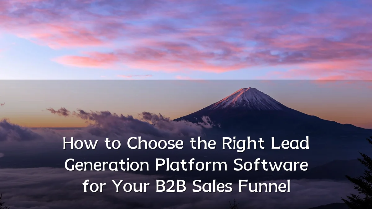 How to Choose the Right Lead Generation Platform Software for Your B2B Sales Funnel