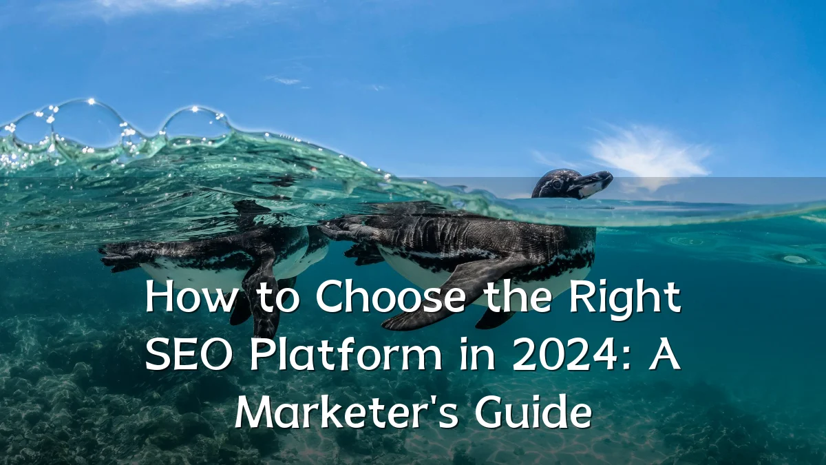How to Choose the Right SEO Platform in 2024: A Marketer's Guide