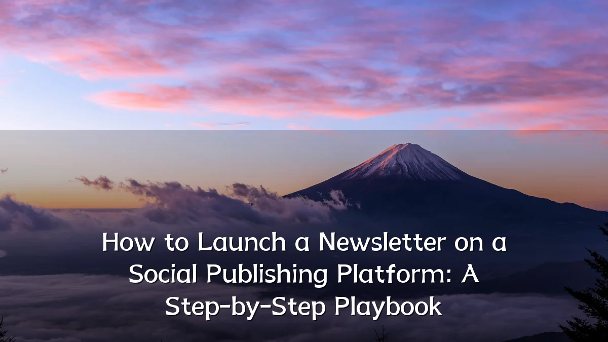 How to Launch a Newsletter on a Social Publishing Platform: A Step-by-Step Playbook