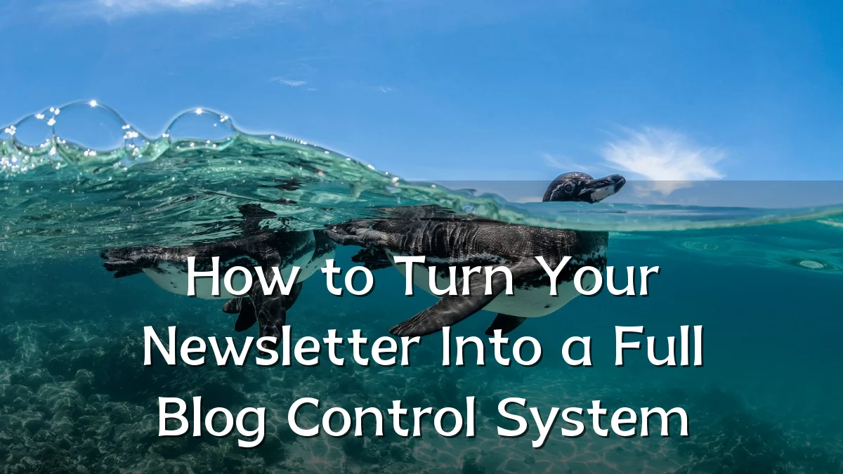 How to Turn Your Newsletter Into a Full Blog Control System