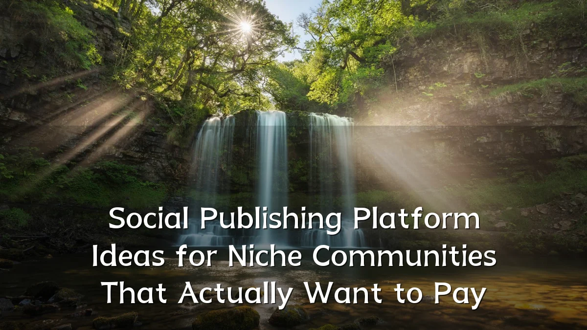 Social Publishing Platform Ideas for Niche Communities That Actually Want to Pay