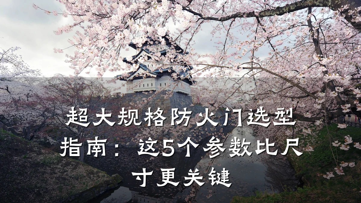 超大规格防火门选型指南:这5个参数比尺寸更关键